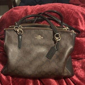 Coach Signature Brown Satchel Bag